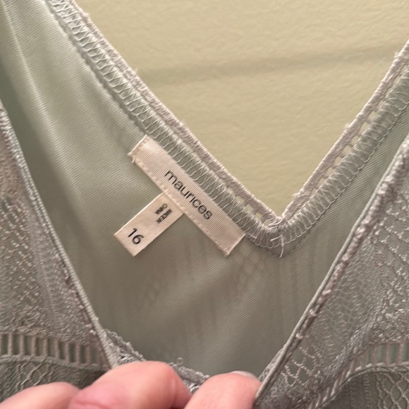 Maurices Green Embellished Ruffled Knee-Length Sundress - Picture 2 of 5